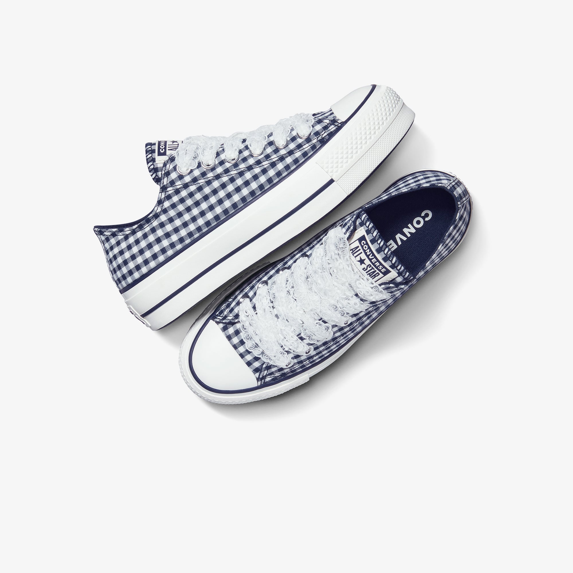 Converse Converse Lacivert Chuck Taylor All Star Lift Kadın Mavi Desenli Platform Sneaker | FashFed Lacivert - 6. görsel