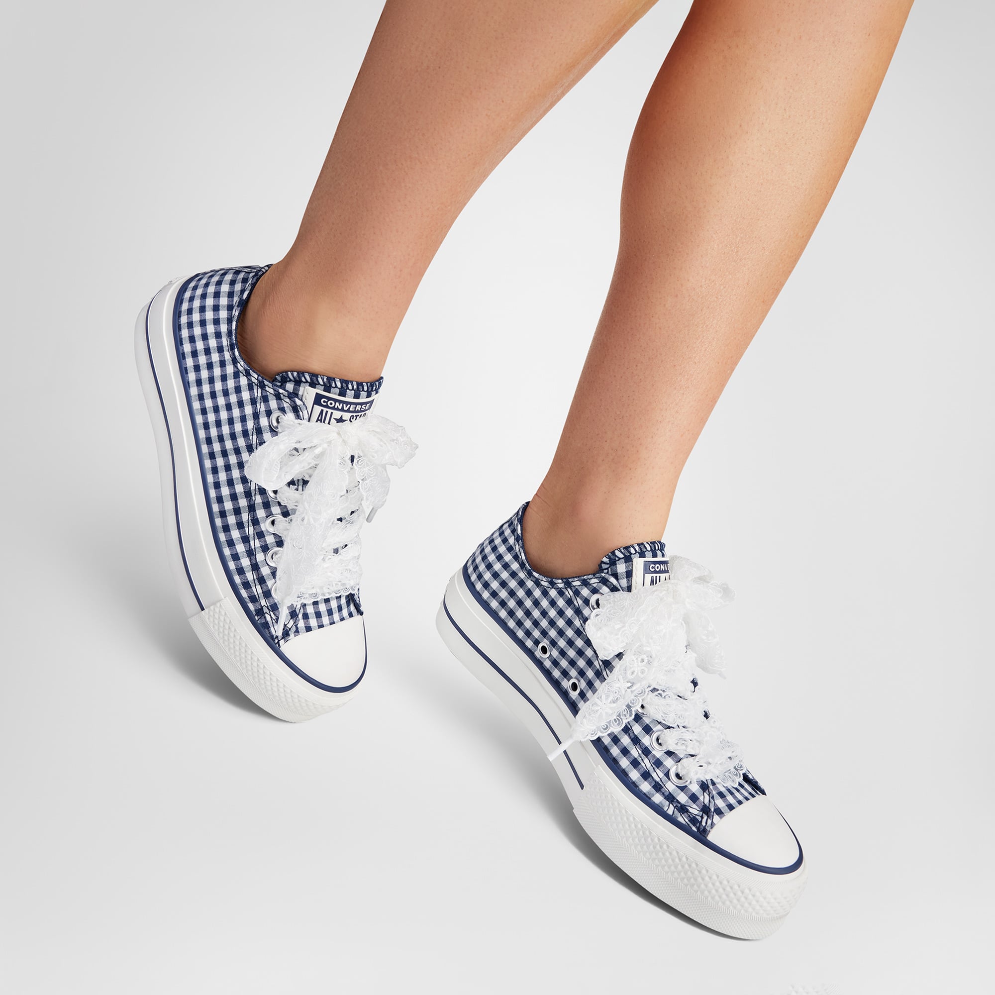 Converse Converse Lacivert Chuck Taylor All Star Lift Kadın Mavi Desenli Platform Sneaker | FashFed Lacivert - 11. görsel