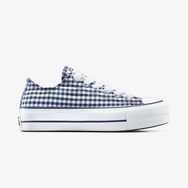  Converse Chuck Taylor All Star Lift Kadın Mavi Desenli Platform Sneaker