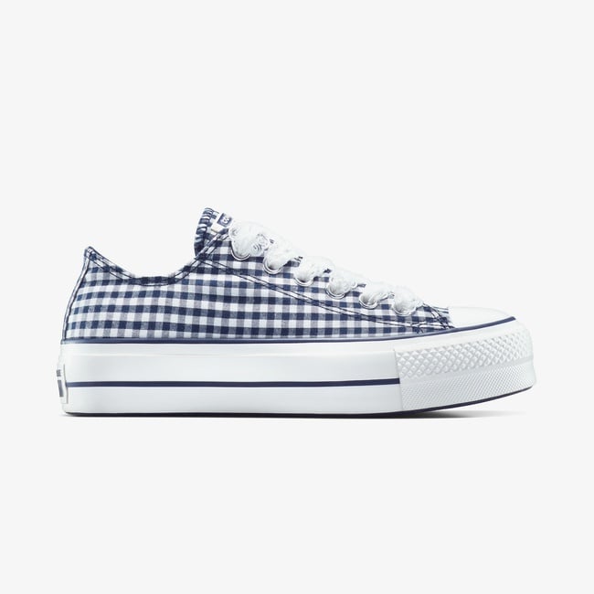  Converse Chuck Taylor All Star Lift Kadın Mavi Desenli Platform Sneaker