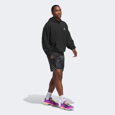  adidas Crazy Lite Allover Print Erkek Siyah Basketbol Şortu