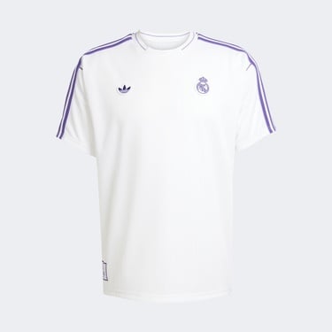  adidas Real Madrid Terrace Icons Unisex Beyaz Futbol Forması