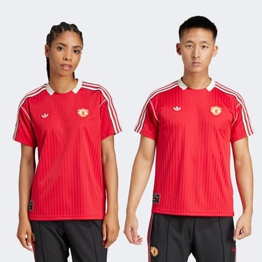  adidas Manchester United Terrace Icons Retro Unisex Kırmızı T-Shirt