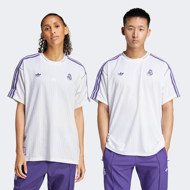  adidas Real Madrid Terrace Icons Unisex Beyaz Futbol Forması