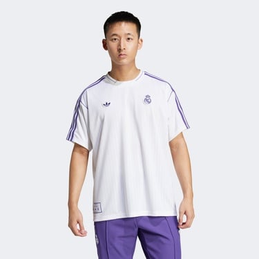  adidas Real Madrid Terrace Icons Unisex Beyaz Futbol Forması