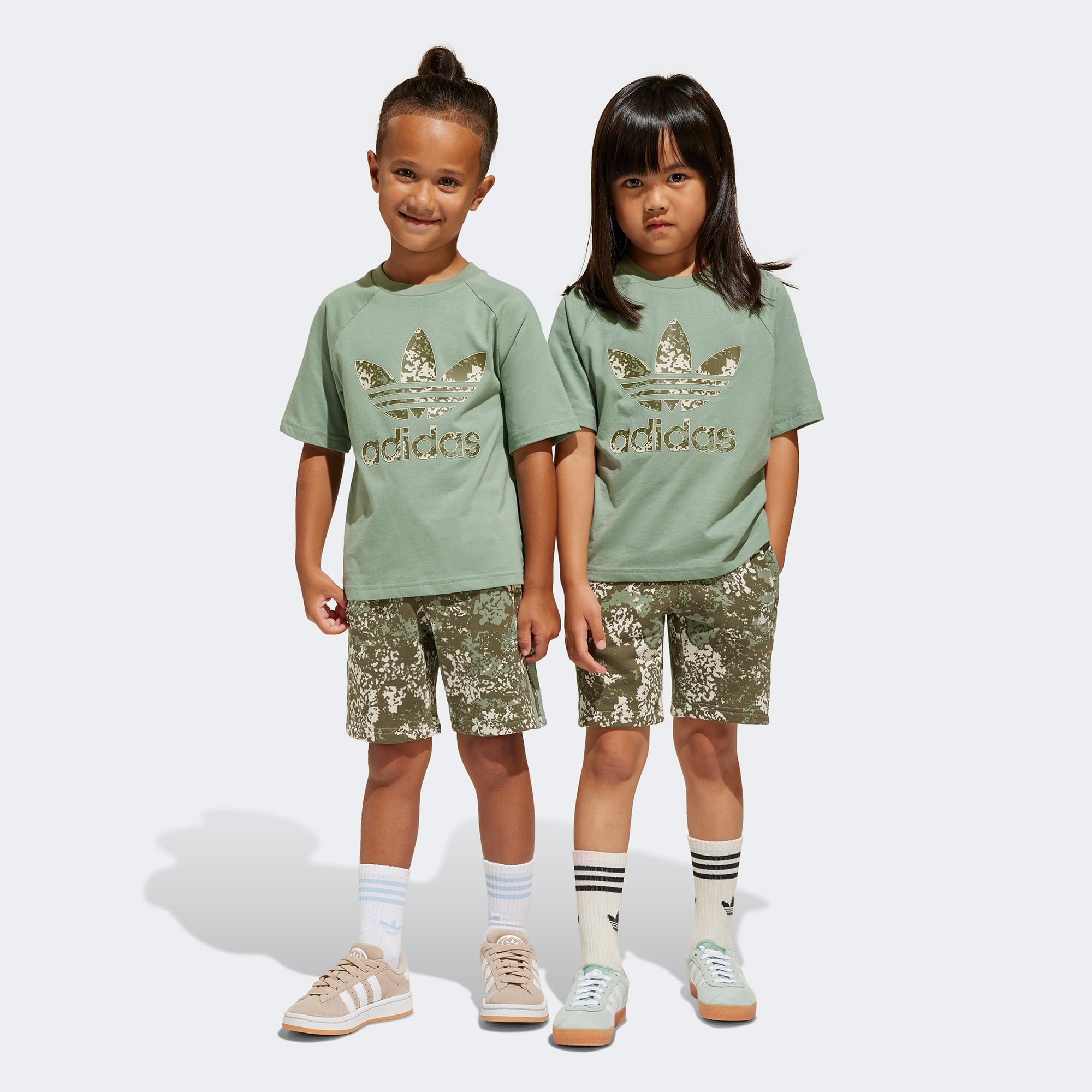 adidas Short Tee Set Çocuk Yeşil Şort Takımı