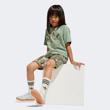  adidas Short Tee Set Çocuk Yeşil Şort Takımı