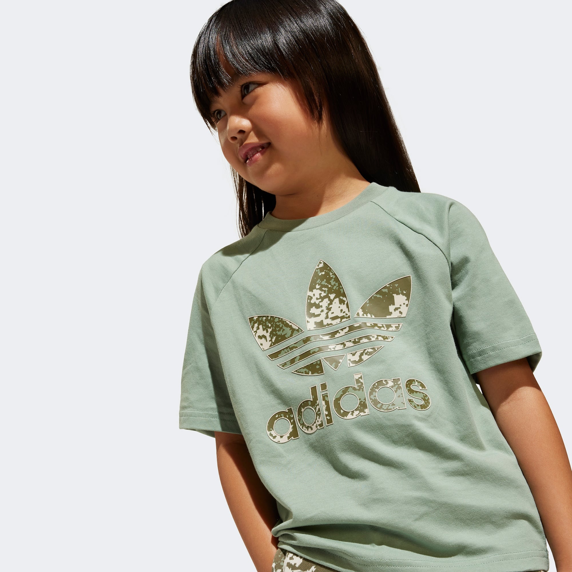 adidas Short Tee Set Çocuk Yeşil Şort Takımı