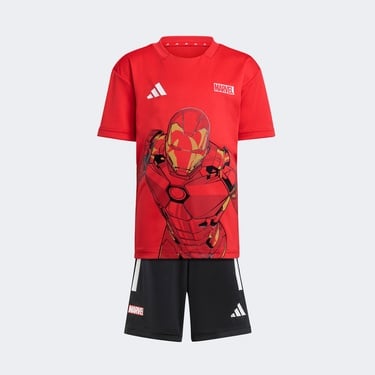  adidas X Marvel Ironman Çocuk Kırmızı/Siyah Şort Takımı
