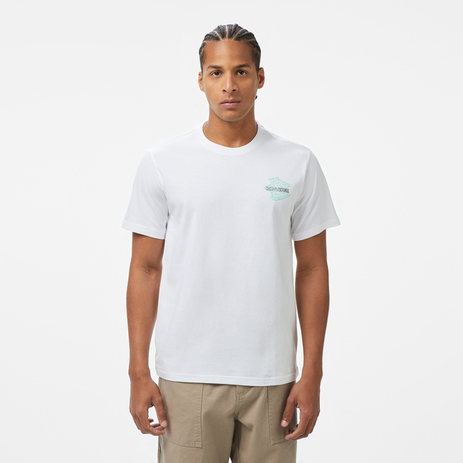  Converse Erkek Loose Fit Grafik Baskılı Beyaz T-Shirt