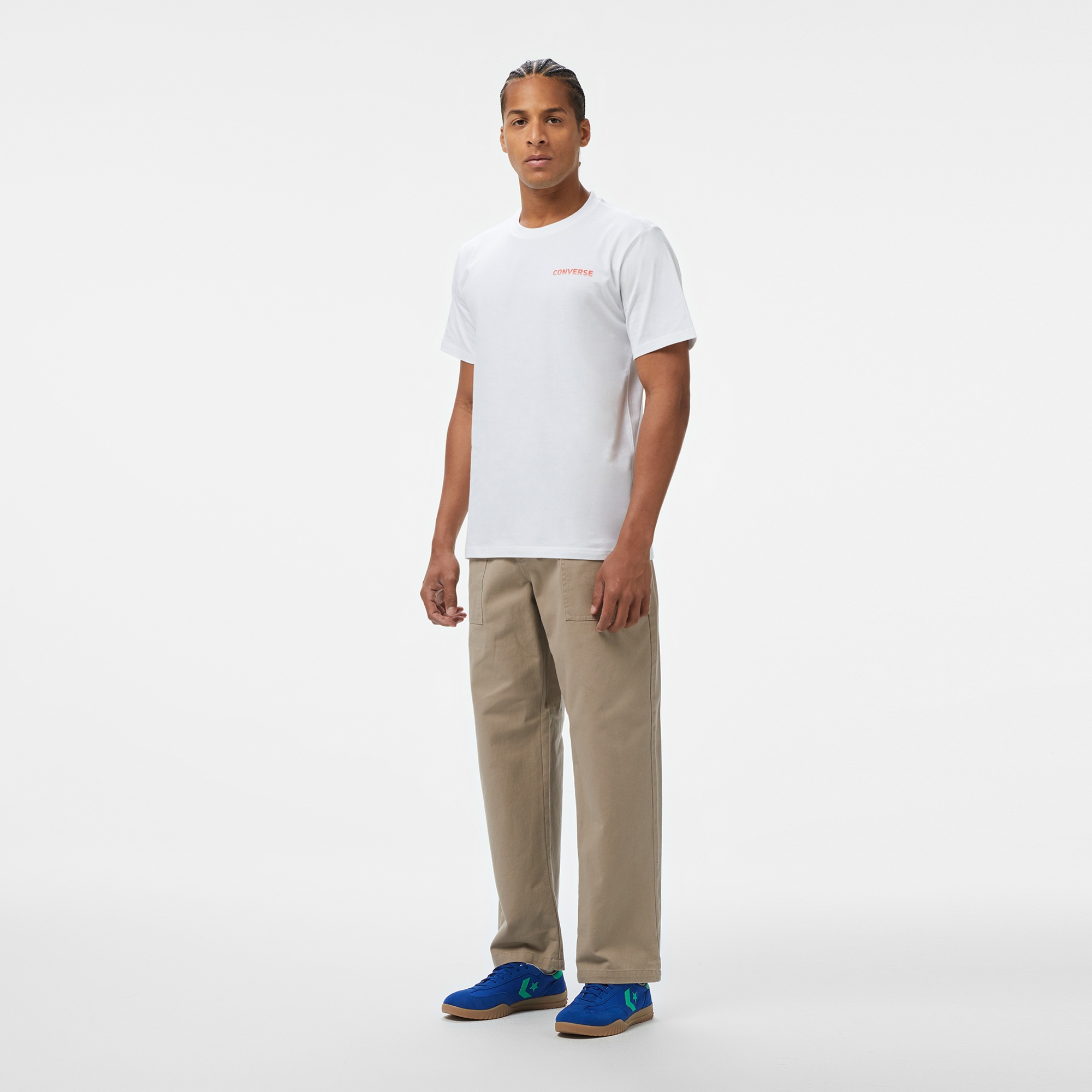 Converse Erkek Grafik Baskılı Beyaz T-Shirt