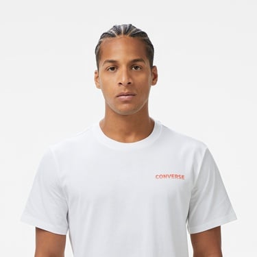  Converse Erkek Grafik Baskılı Beyaz T-Shirt