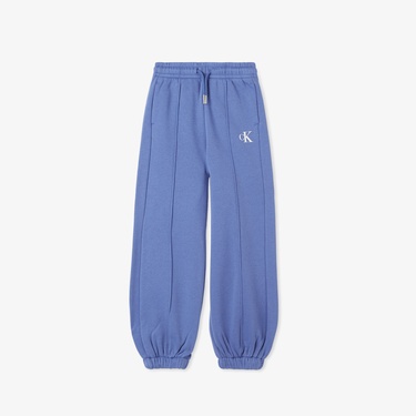  Calvin Klein Jeans Logo Fleece Jogger Çocuk Mavi Eşofman Altı