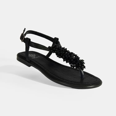  Kadın Siyah Parmak Arası Sandalet