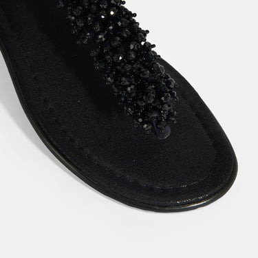  Kadın Siyah Parmak Arası Sandalet