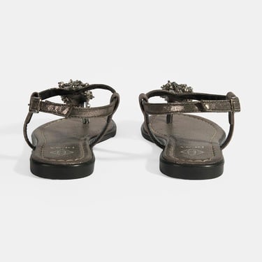  Kadın Gümüş Parmak Arası Sandalet