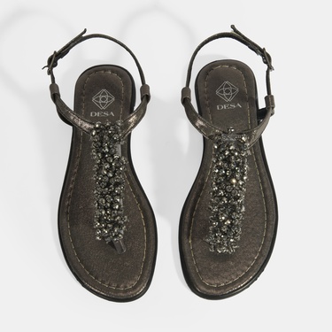  Kadın Gümüş Parmak Arası Sandalet