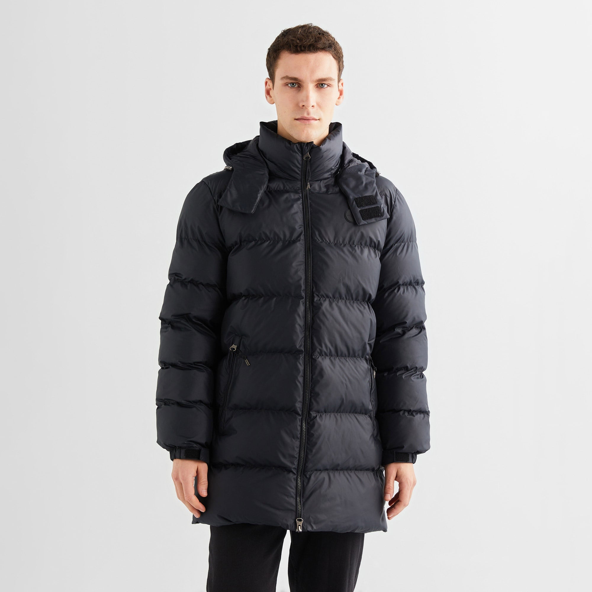 GANT Erkek Siyah Kapüşonlu Mont