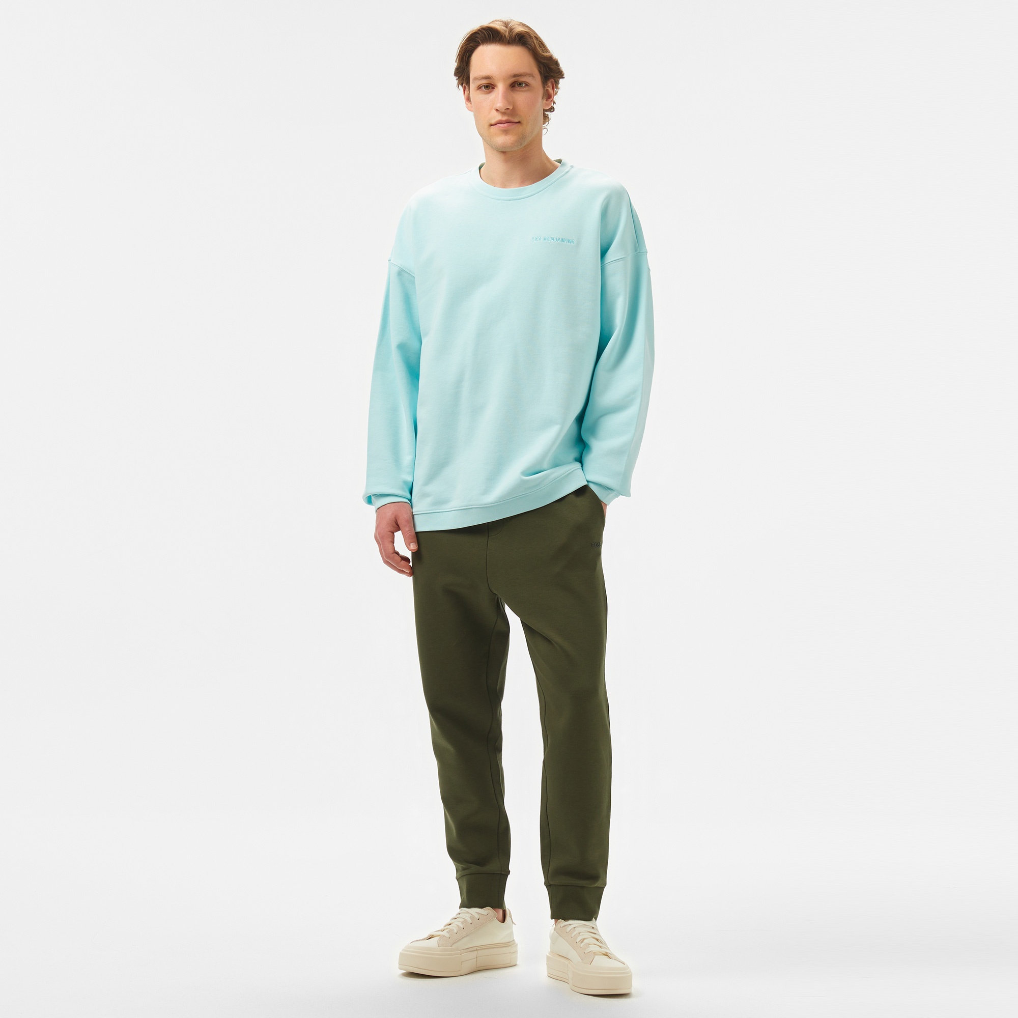 Les Benjamins 307 Erkek Mavi Sweatshirt