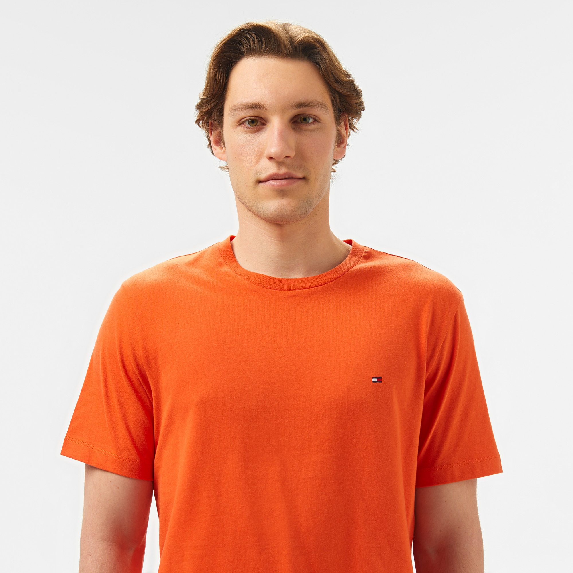 Tommy Hilfiger Ess Seasonal Reg Fit Solid Erkek Turuncu T-Shirt