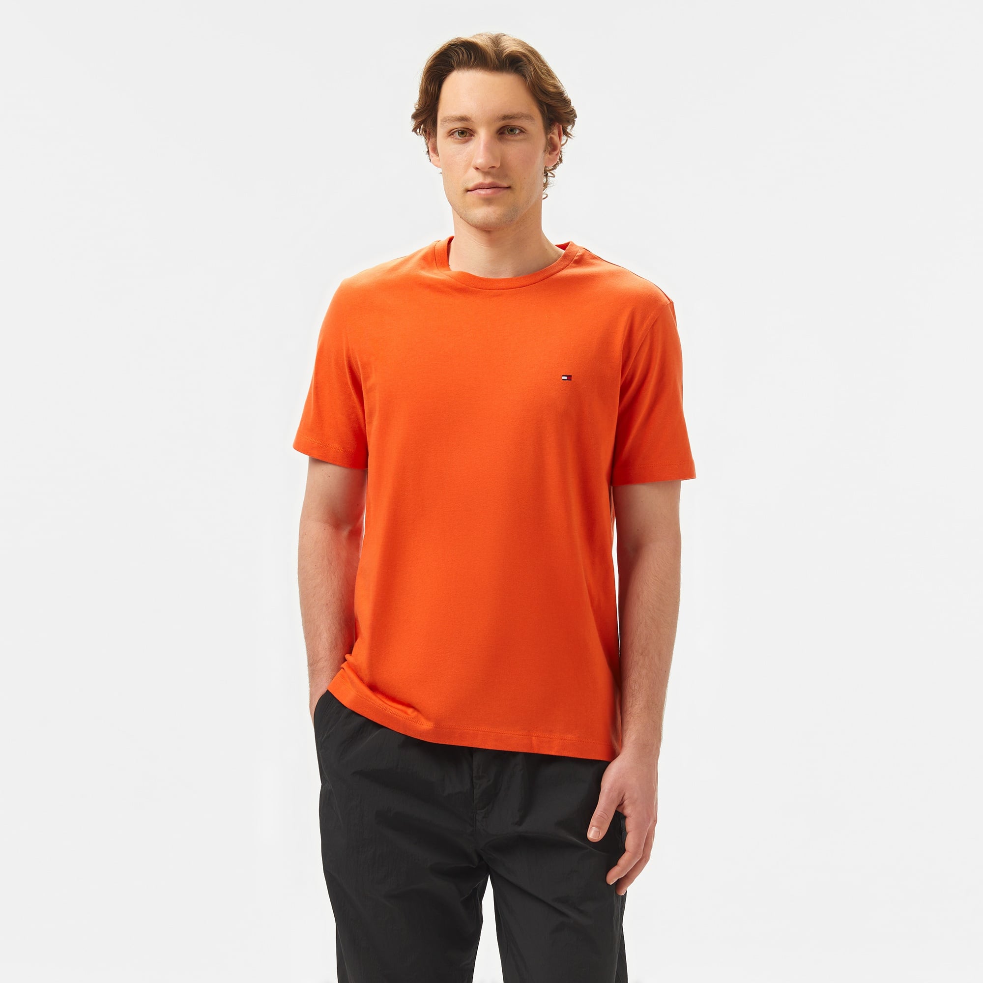 Tommy Hilfiger Ess Seasonal Reg Fit Solid Erkek Turuncu T-Shirt
