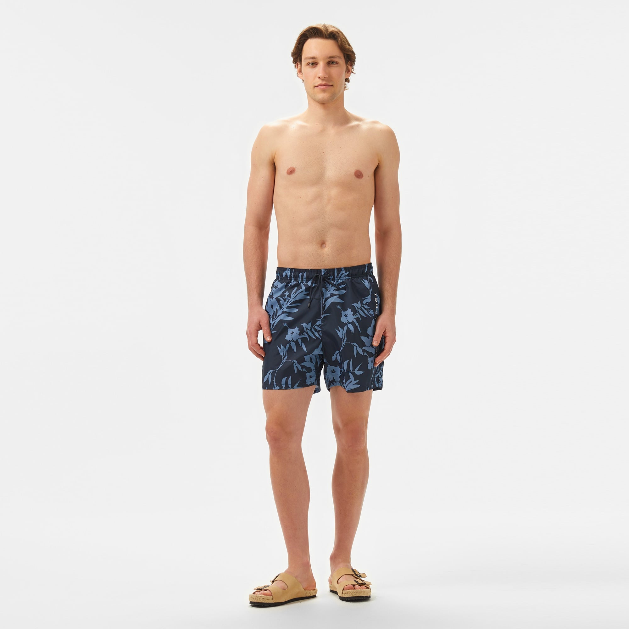 Tommy Hilfiger Medium Drawstring Print Erkek Mavi Mayo