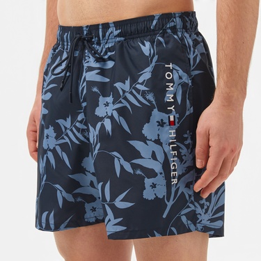  Tommy Hilfiger Medium Drawstring Print Erkek Mavi Mayo