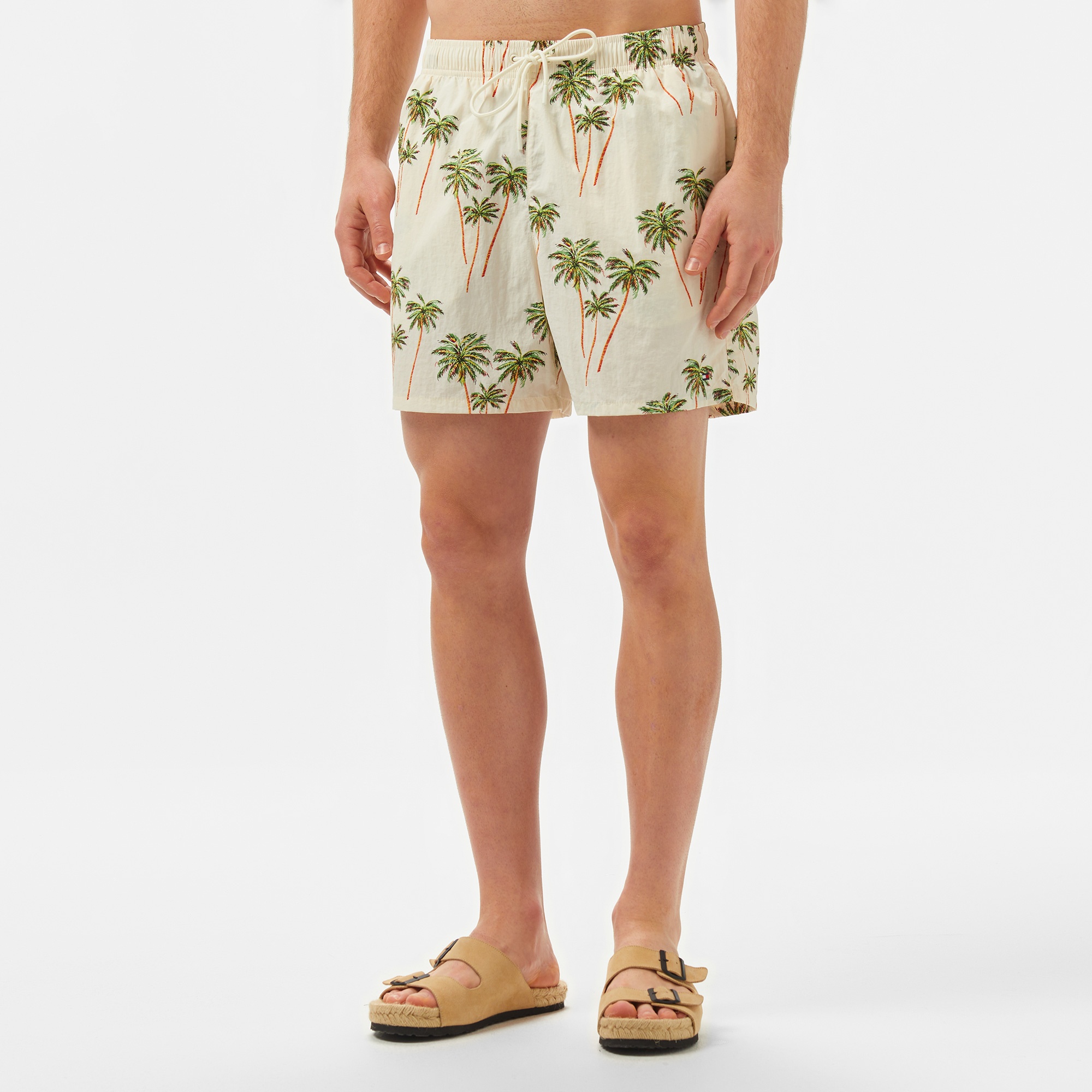 Tommy Hilfiger Medium Drawstring Print Erkek Bej Deniz Şortu