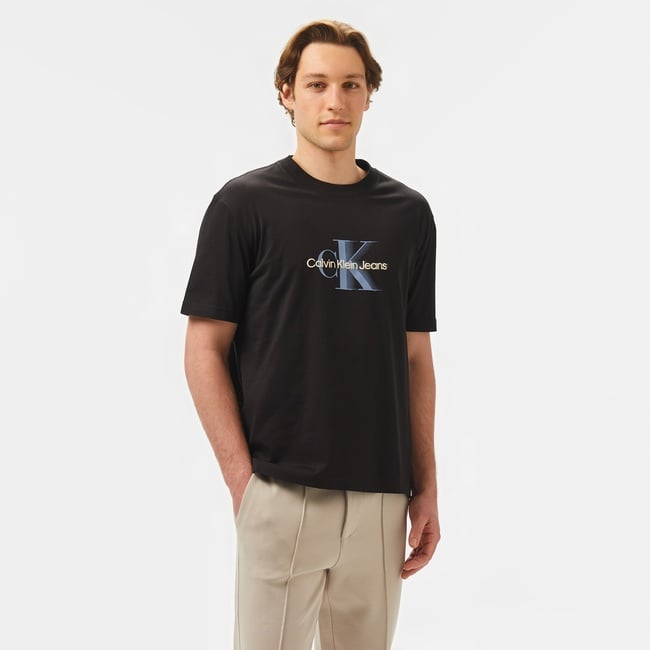 Calvin Klein Monologo Shift Erkek Siyah T-Shirt