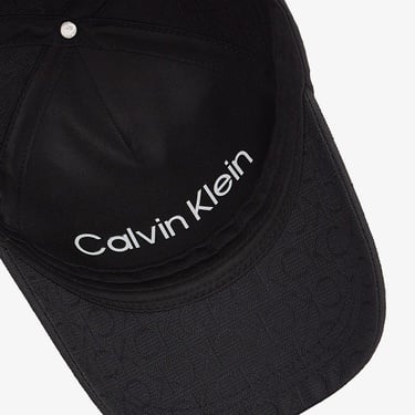  Calvin Klein Monogram Jacquard Kadın Siyah Şapka