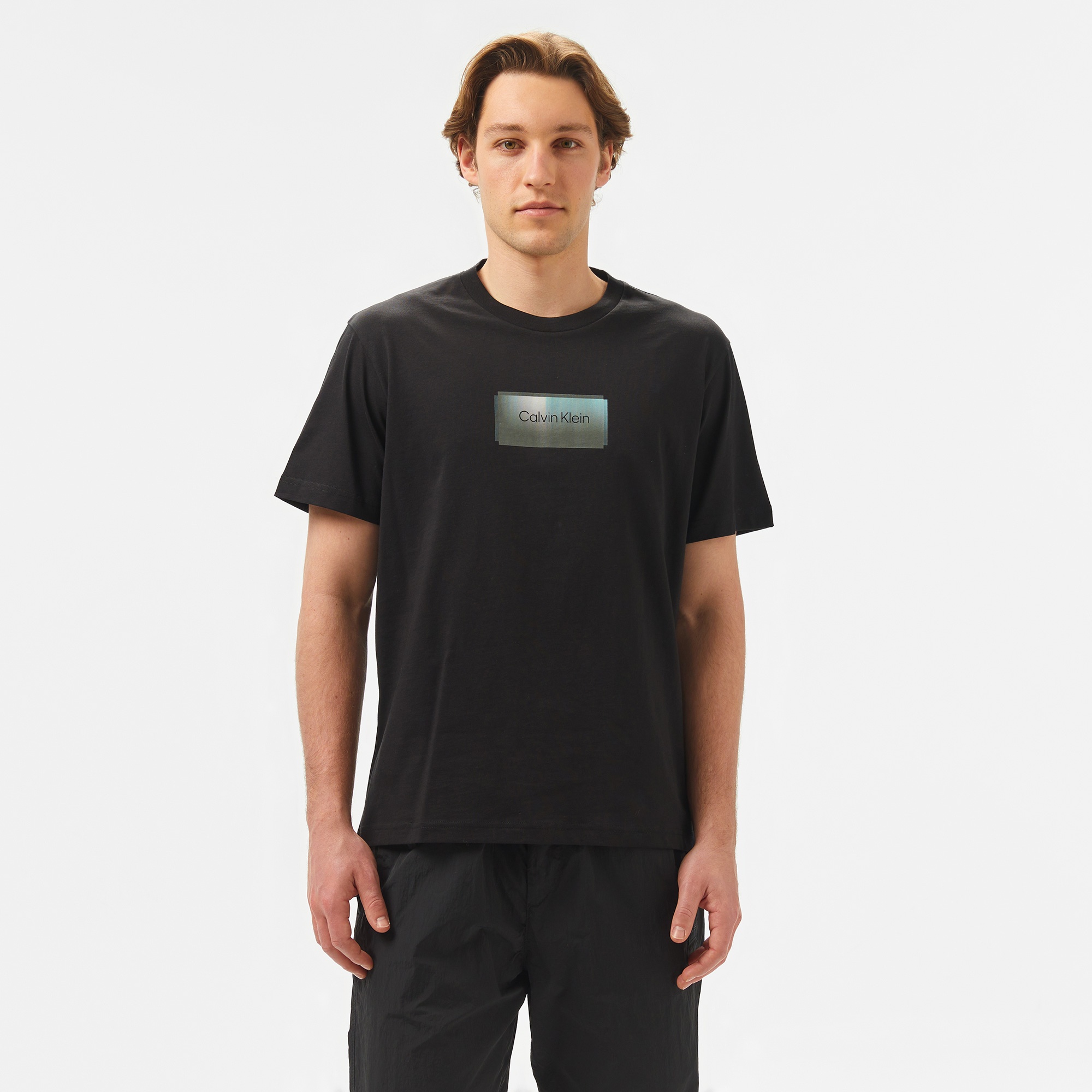 Calvin Klein Logo Erkek Siyah T-Shirt