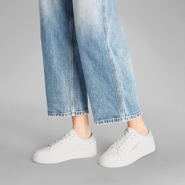  Calvin Klein Classic Cupsole Kadın Beyaz Sneaker