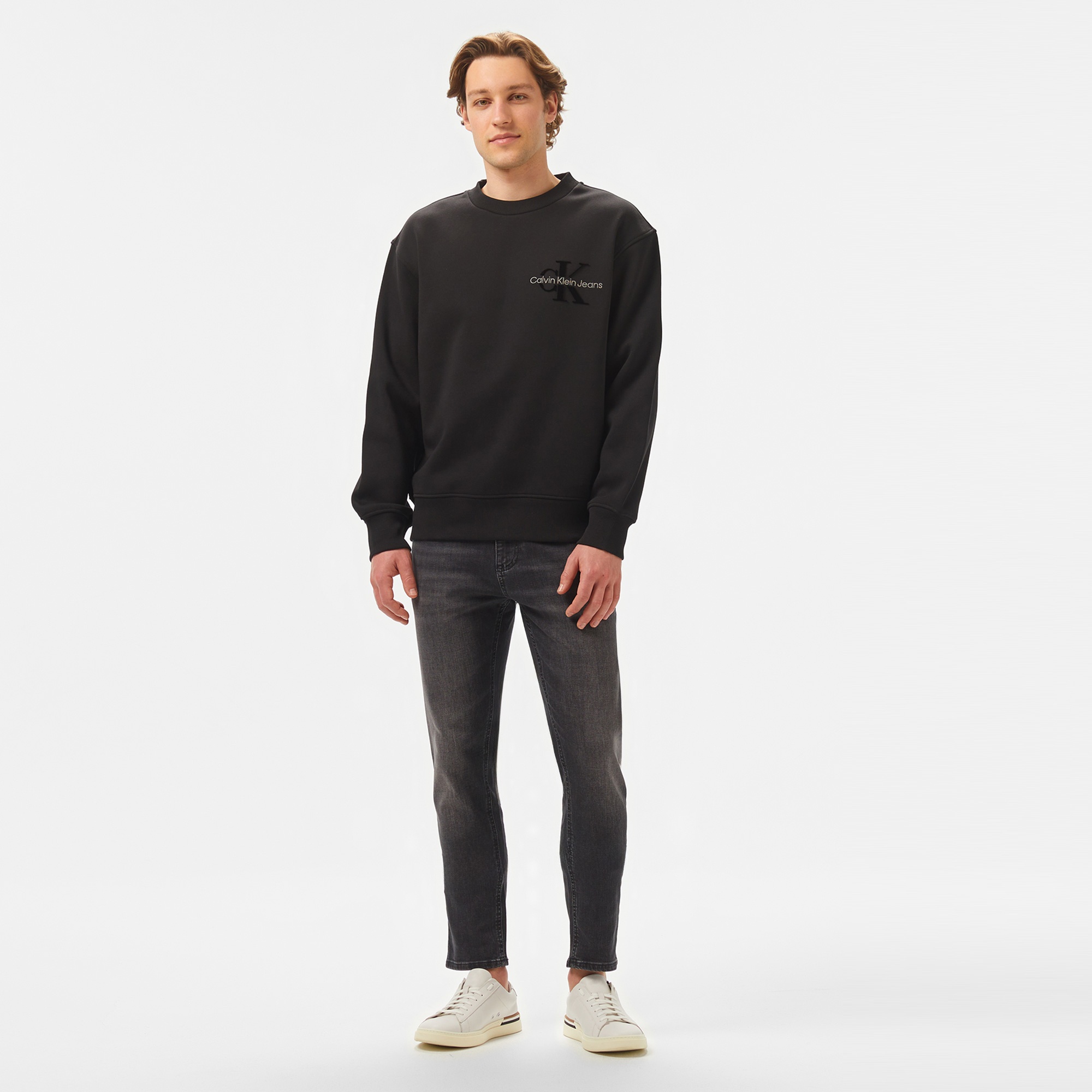 Calvin Klein Monologo Erkek Siyah Sweatshirt