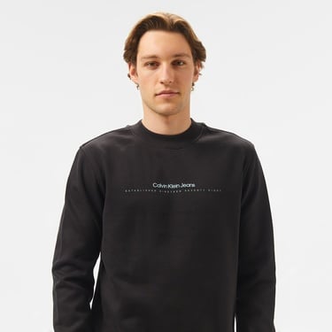  Calvin Klein Minimal Logo Erkek Siyah Sweatshirt