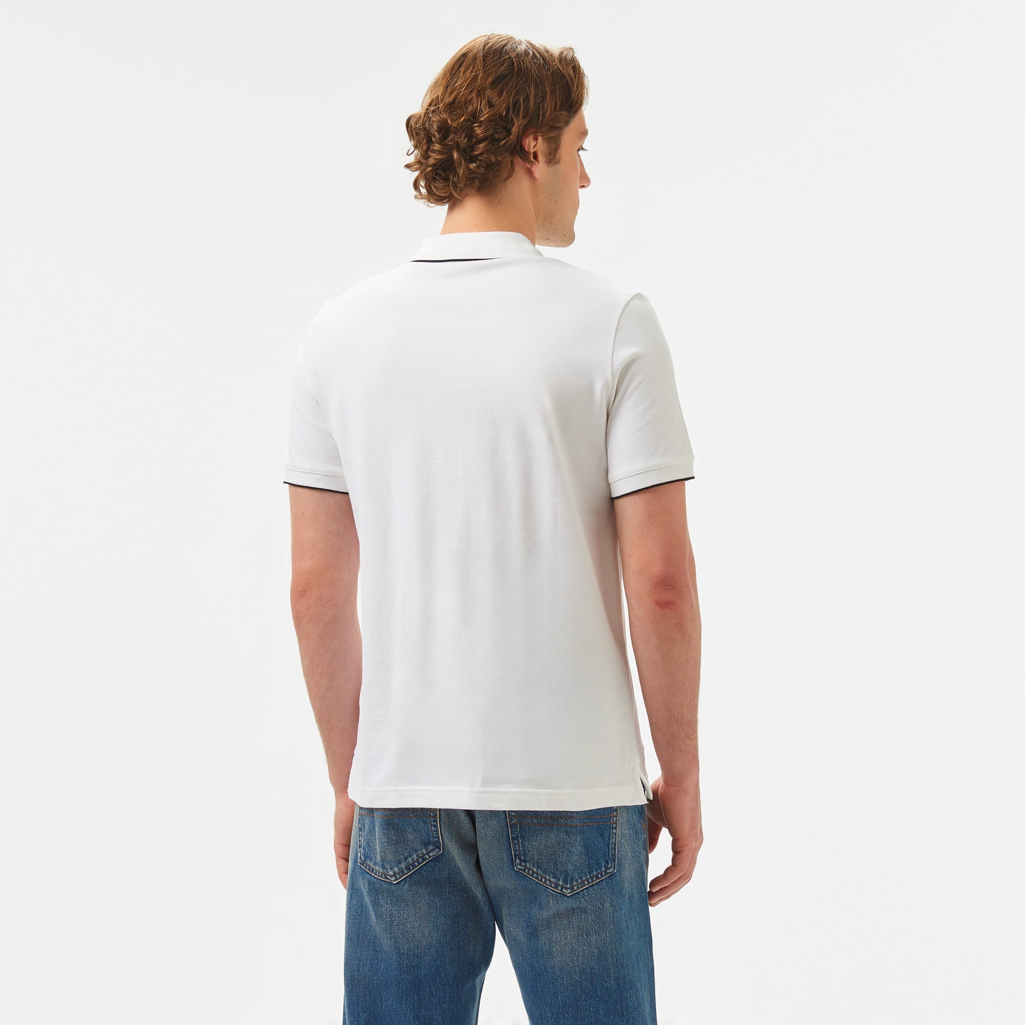 Calvin Klein Erkek Beyaz Polo