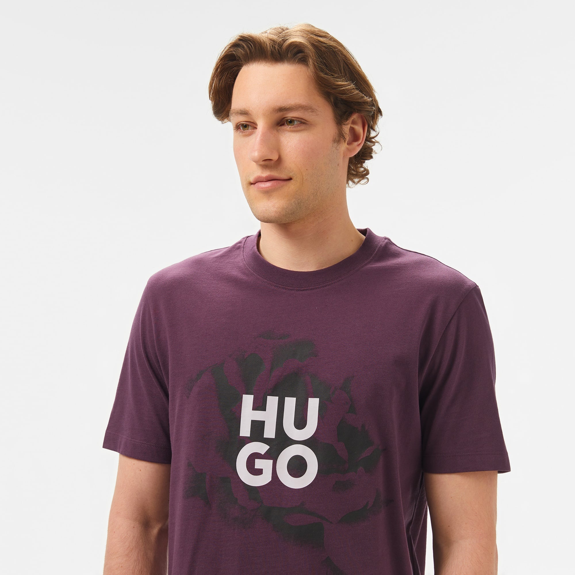 Hugo Dignitey Erkek Mor T-Shirt