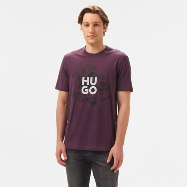  Hugo Dignitey Erkek Mor T-Shirt