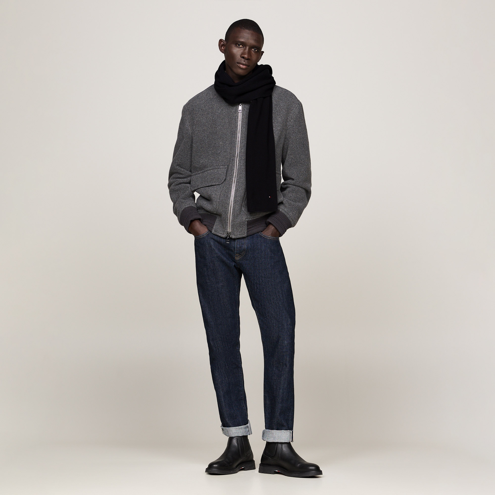 Tommy Hilfiger Erkek Siyah Atkı