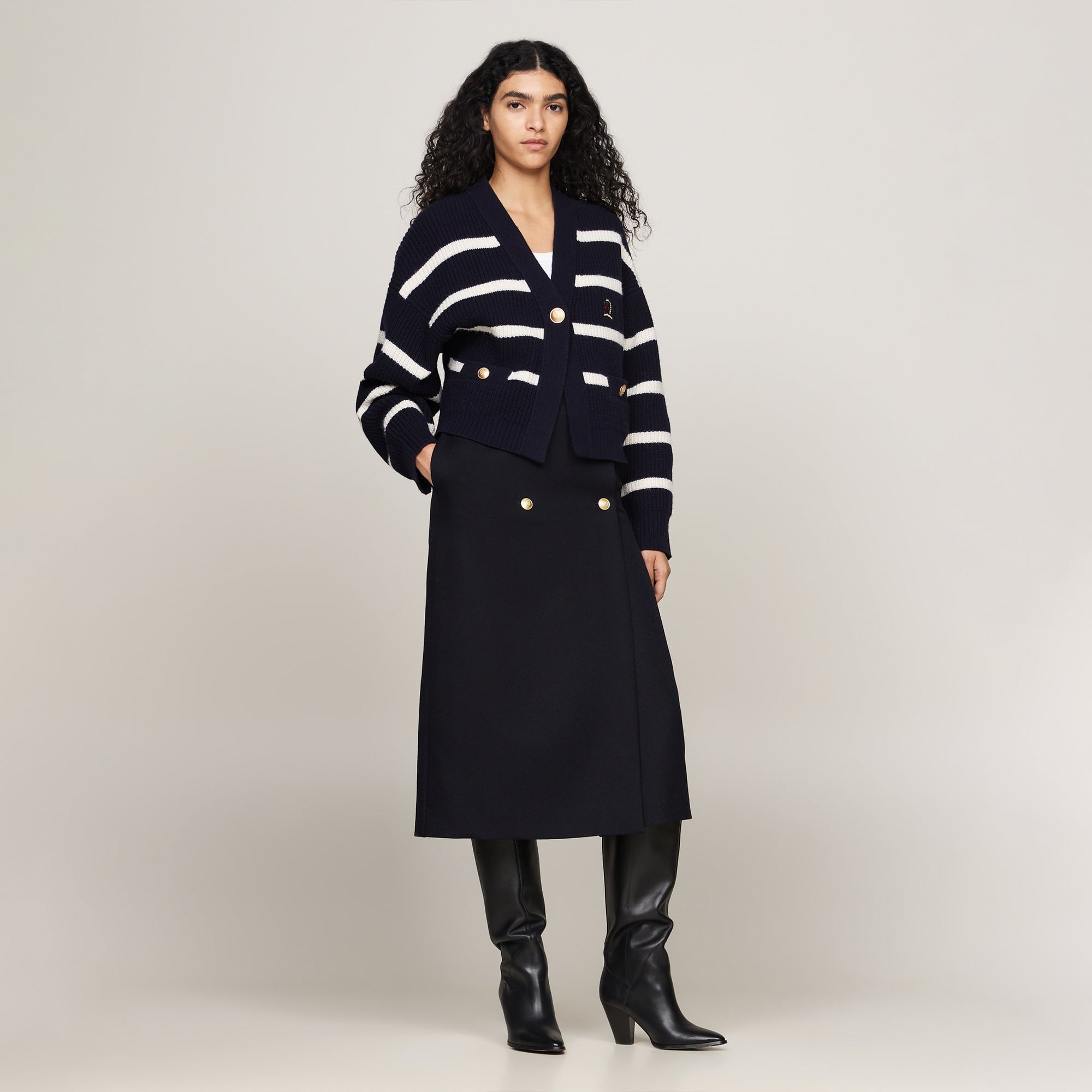 Tommy Hilfiger Kadın Mavi Triko