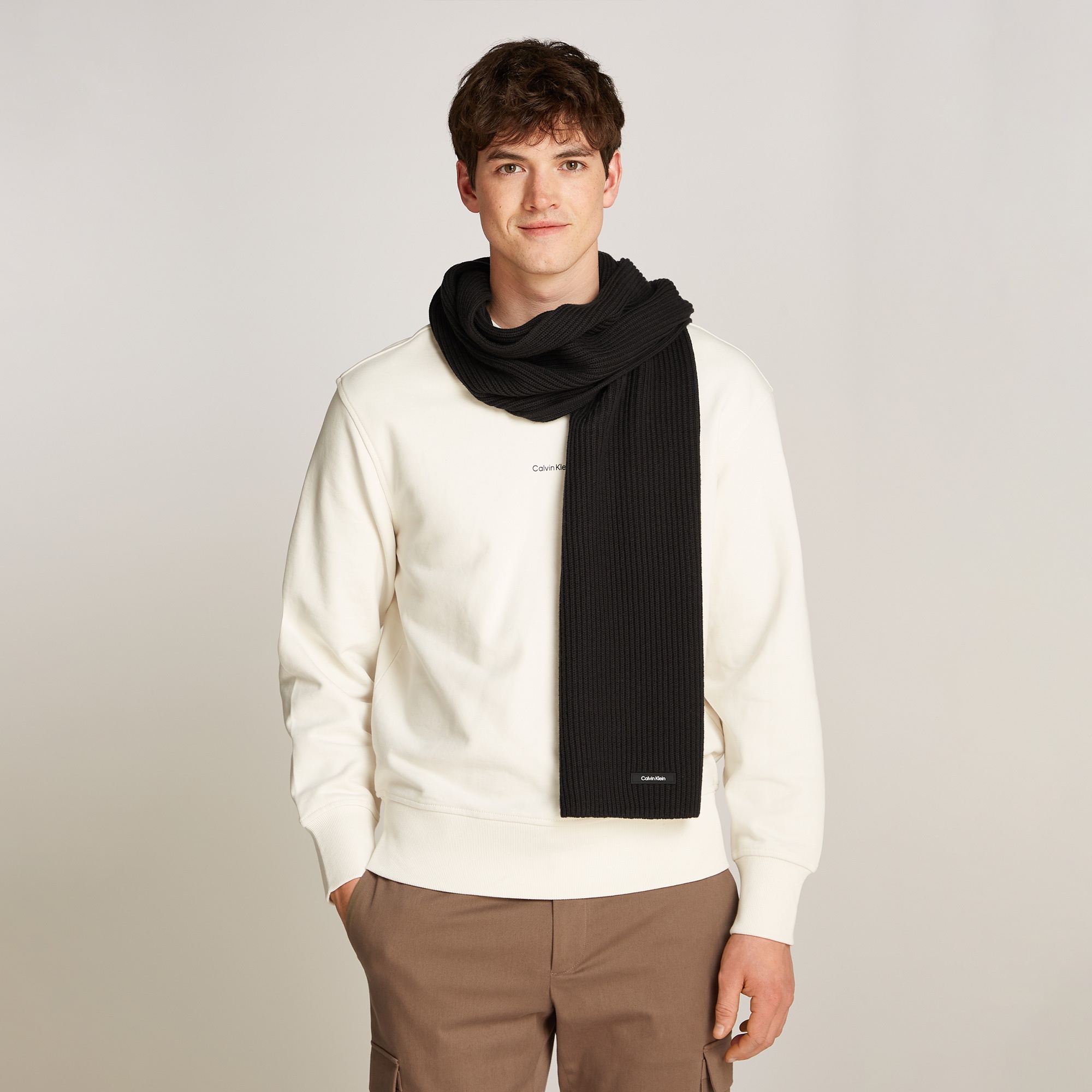 Calvin Klein Unisex Siyah Atkı