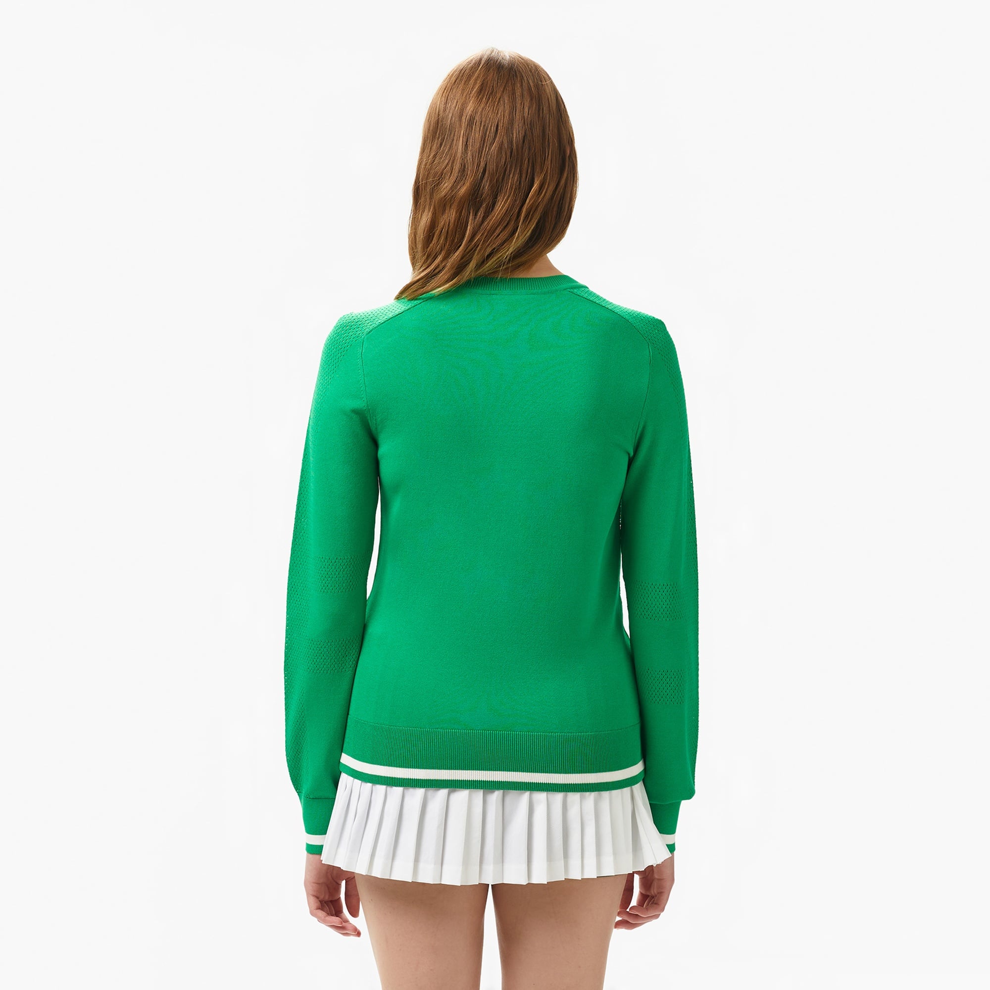 Kadın Regular Fit Bisiklet Yaka Yeşil Triko