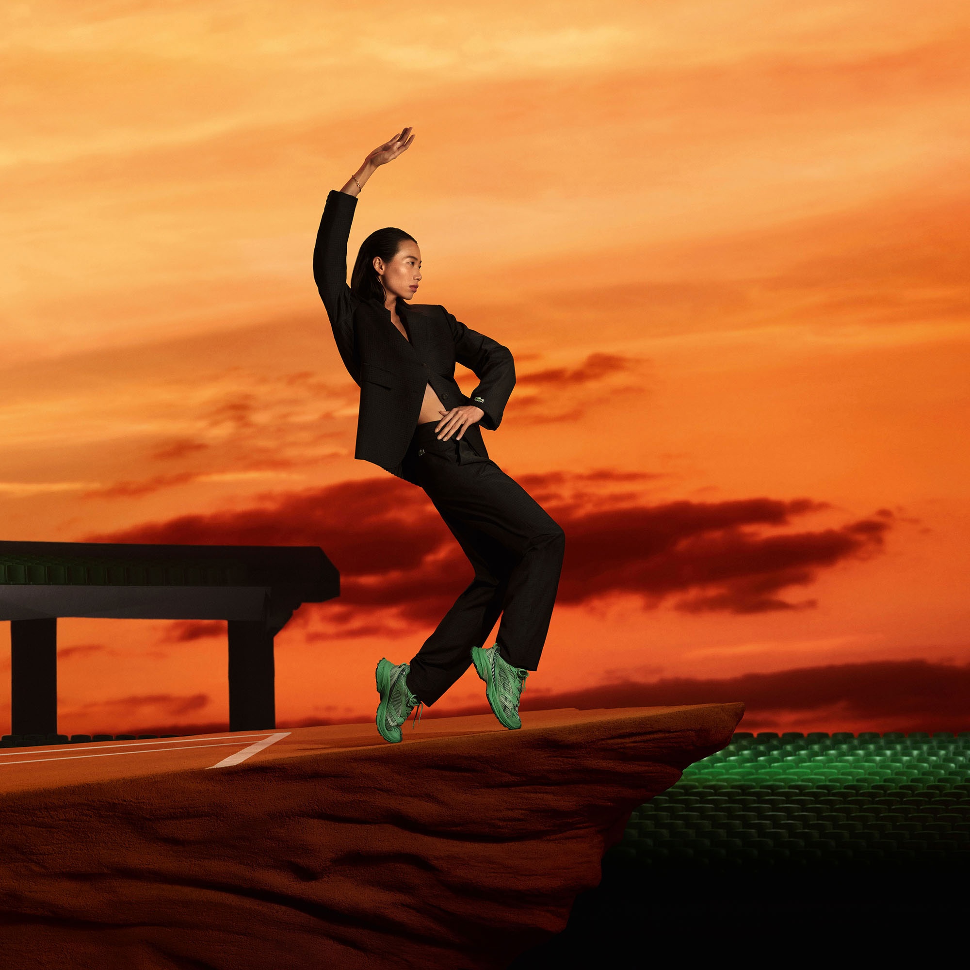 Lacoste L003 Neo Shot Kadın Yeşil Sneaker