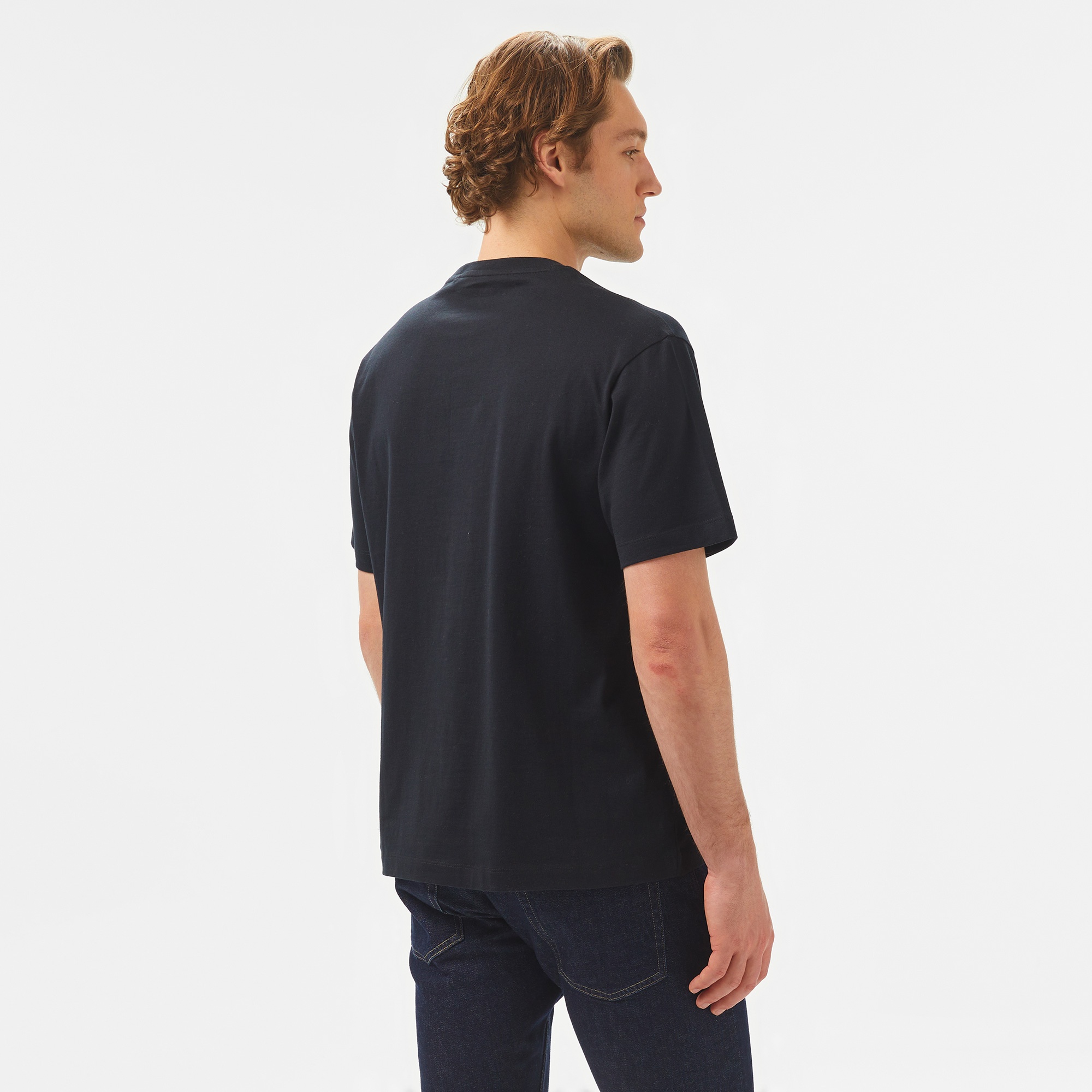 Guess Chest Mid Organic Heavy Erkek Siyah T-Shirt