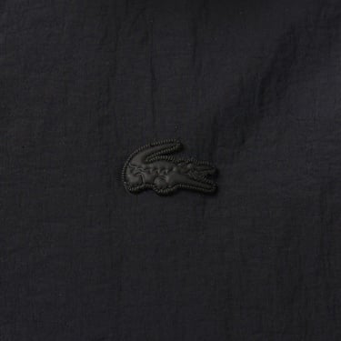  Lacoste Kadın Kapüşonlu Siyah Yağmurluk