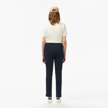  Lacoste Kadın Regular Fit Lacivert Pantolon