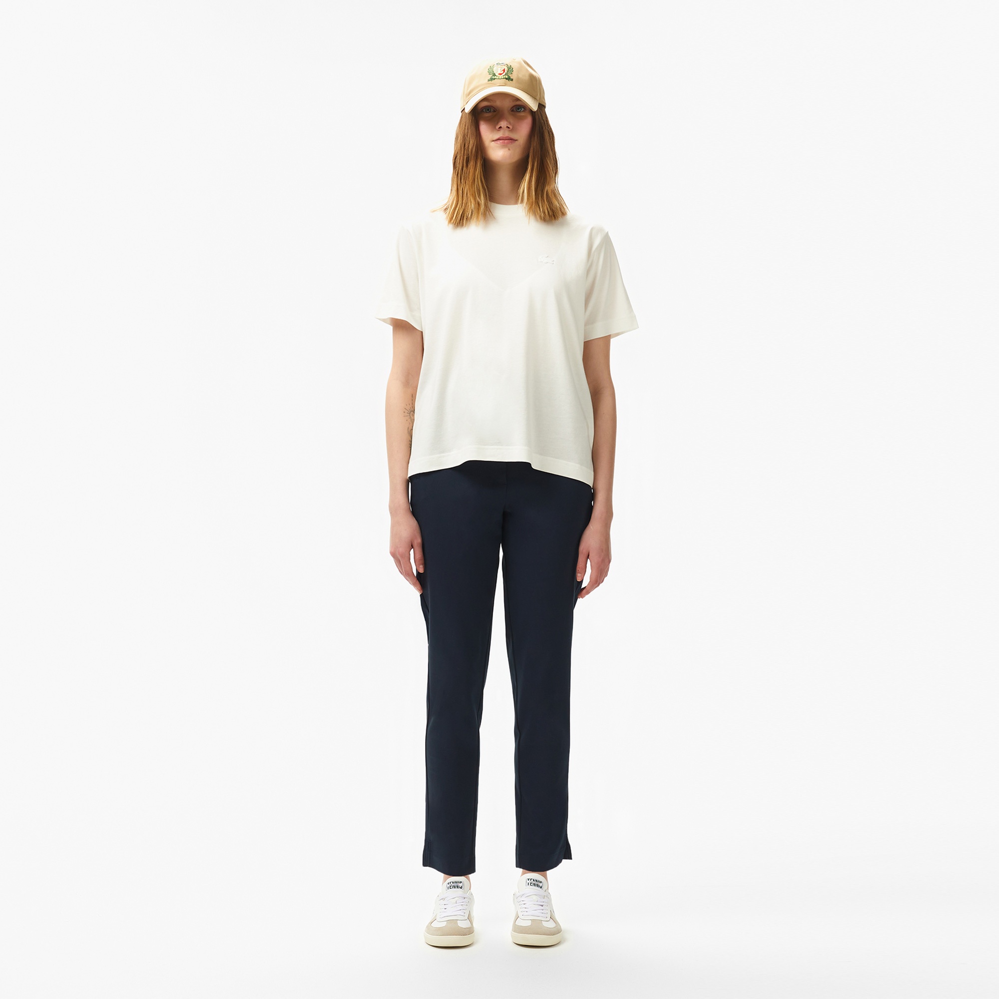 Lacoste Kadın Regular Fit Lacivert Pantolon