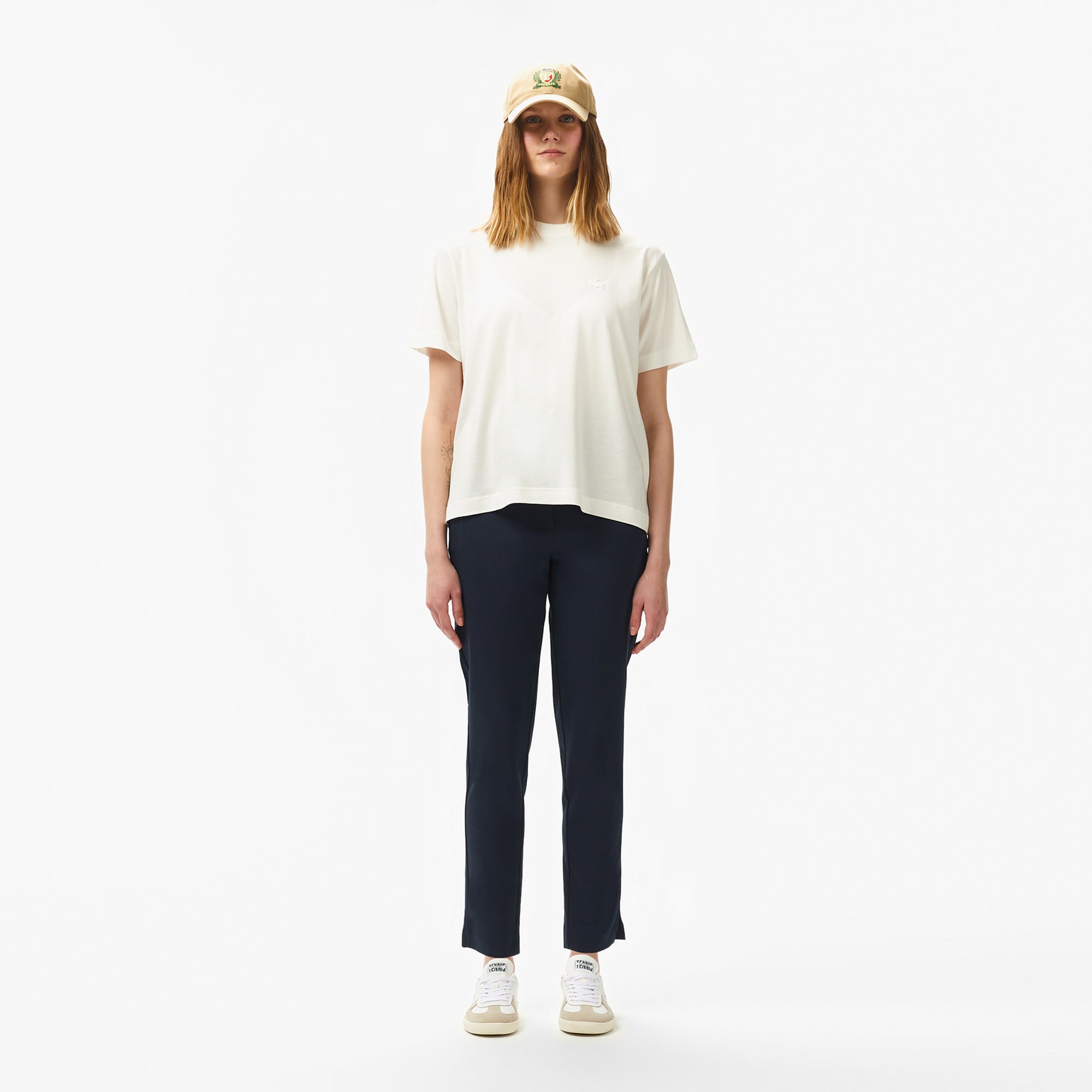  Lacoste Kadın Regular Fit Lacivert Pantolon