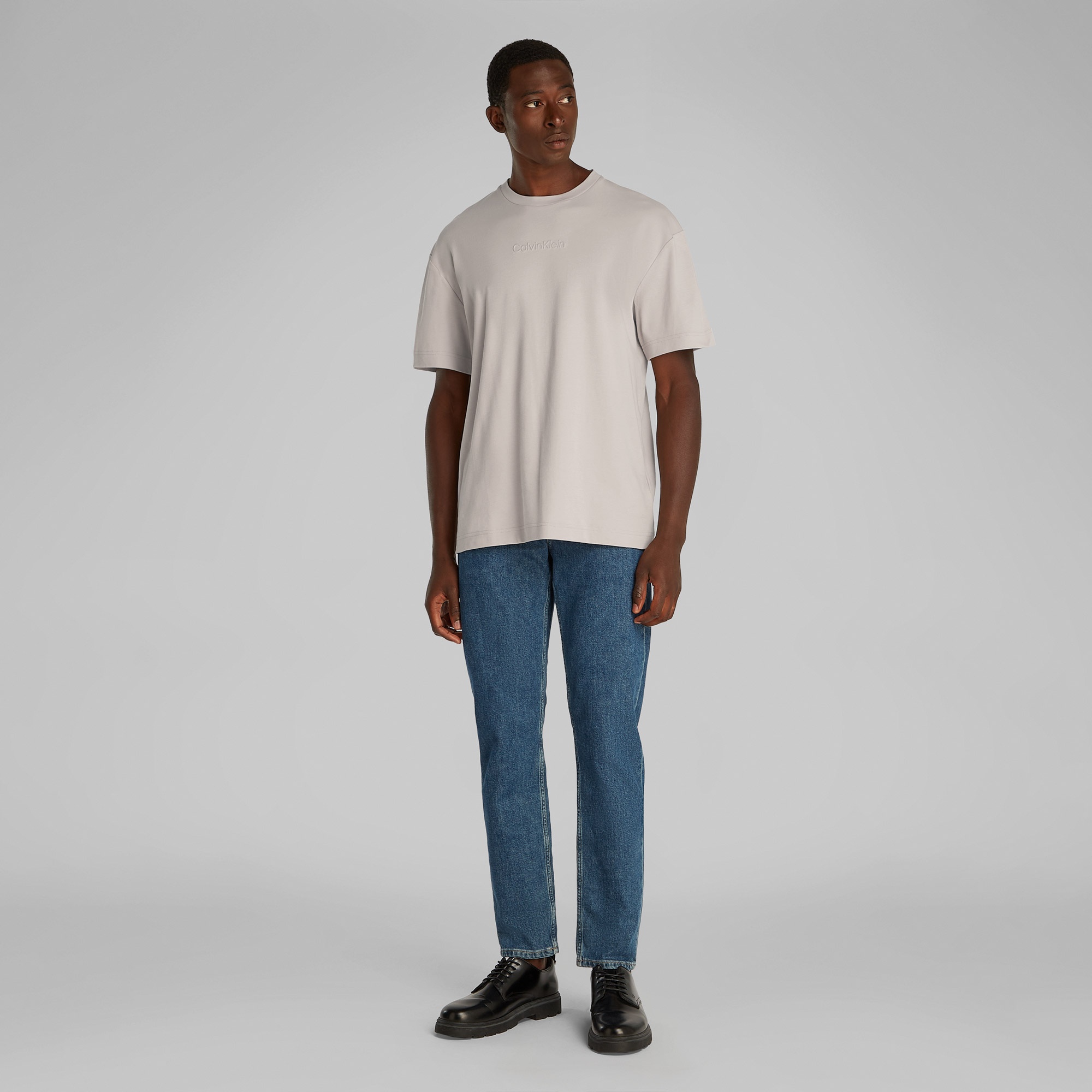 Calvin Klein Erkek Gri T-Shirt