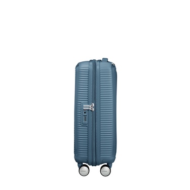  American Tourister Mavi Soundbox - Kabin Boy Sert Valiz 55 cm