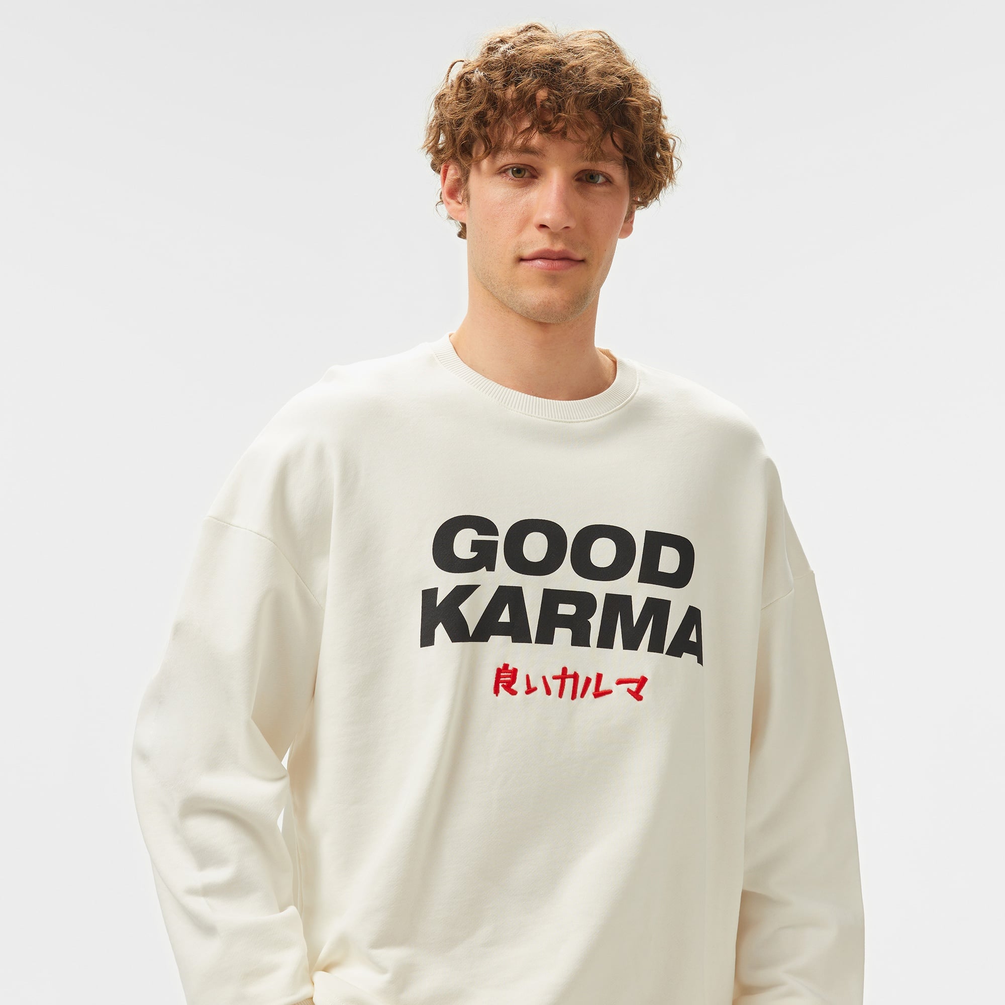 UNITED4 Odgo Erkek Beyaz Sweatshirt